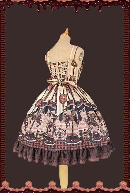 Infanta - Chocolate Carousel - Peter Pan Collar Old School Lolita Jumper Dress
