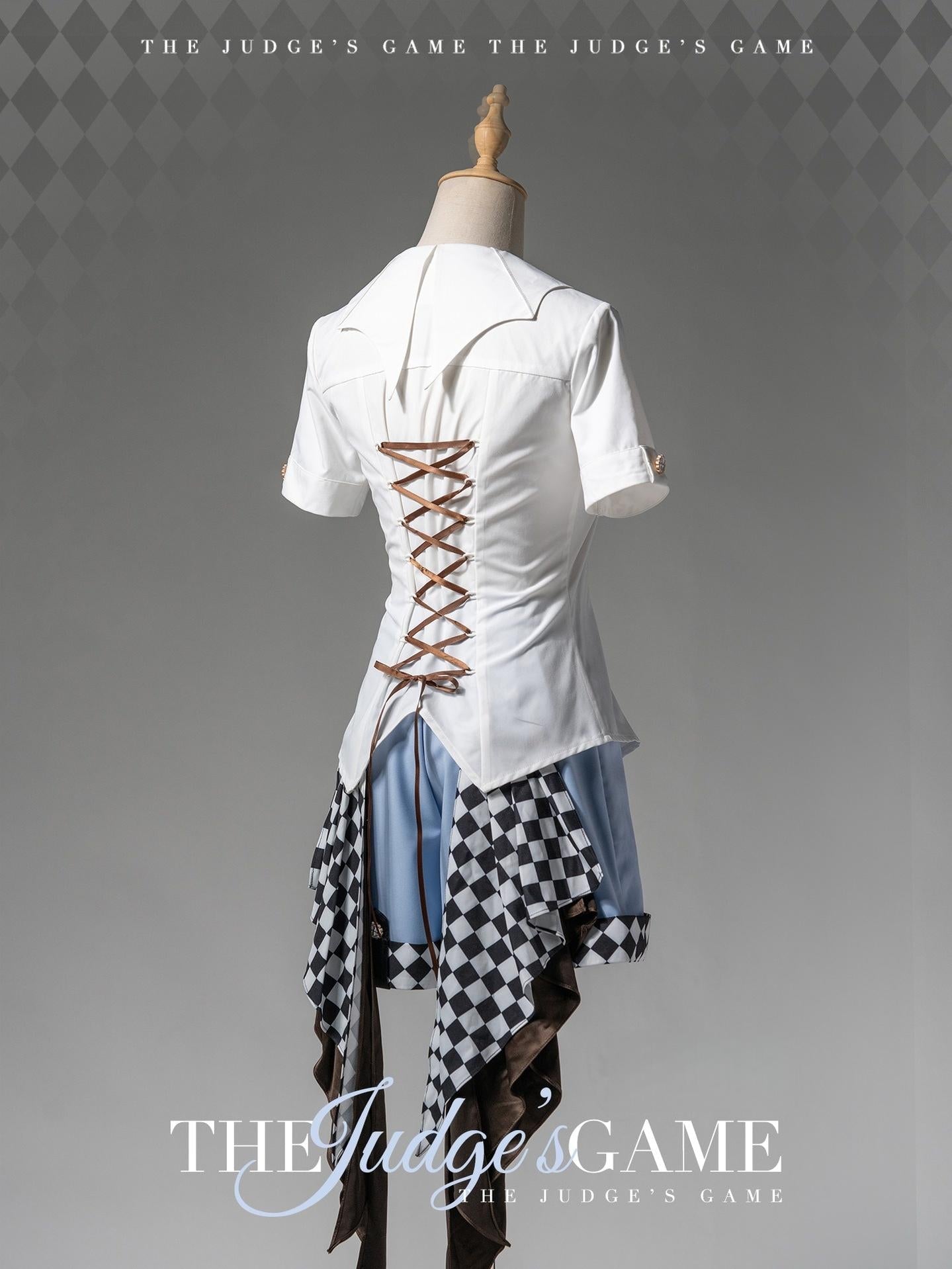 Forest Fluorescent Carps - The Judge's Game - Light Blue Ouji Lolita Shorts, Short Sleeve Shirt