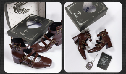 MODO - Vintage Elegant Lolita Three-buckle Mary Janes Shining Shoes