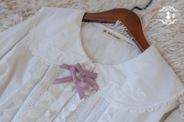 Miss Point - Little Anna - Elegant Lolita Cotton Puff Sleeve Blouse