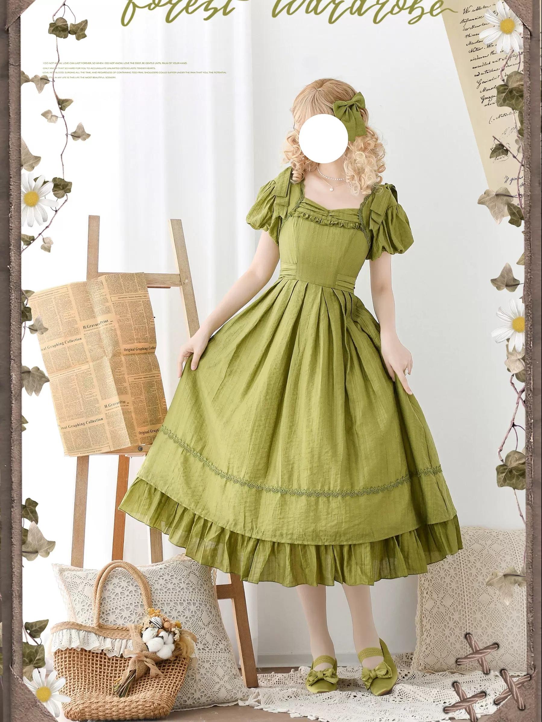 Forest Wardrobe - Forest Gallery - Country Lolita OP Dress Elegant Tencel Dress