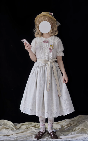 Miss Point - Little Anna - Elegant Lolita Cotton Puff Sleeve Blouse