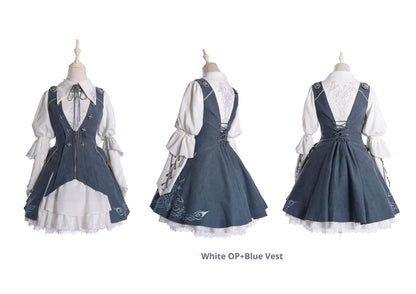 Wuyuzhe - Dragoon Knight 1.0 Version - Western Fantansy Style Suit Embroidery Dress Set Double-Sided Vest