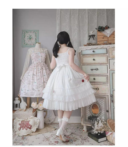 Sakurada Fawn - Spring Breeze - Plus Size Spring Lolita JSK Dress with Rose Decoration