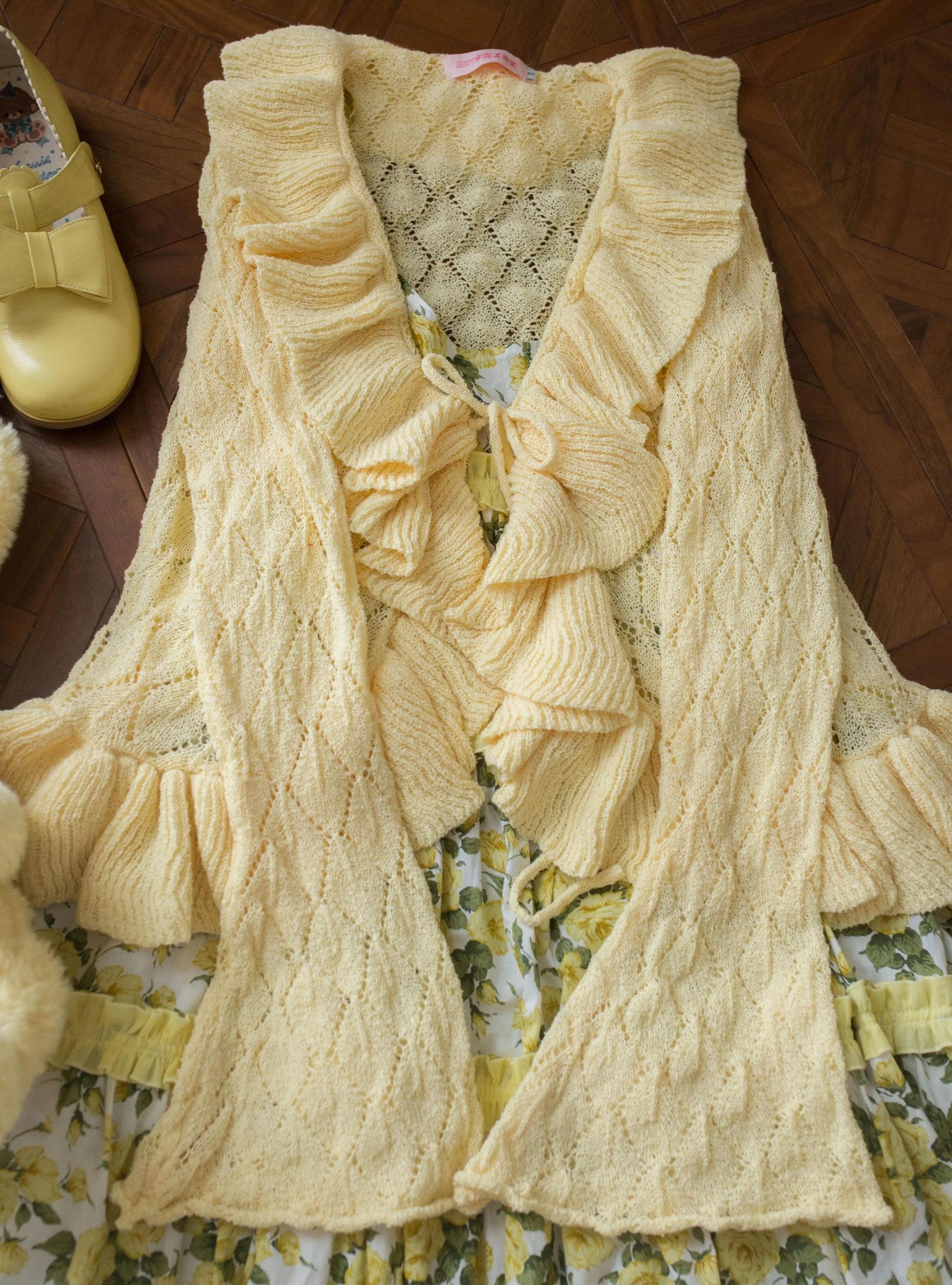 MIST - Sunset Bouquet - Elegant Lolita Cardigan, Flounce Hem