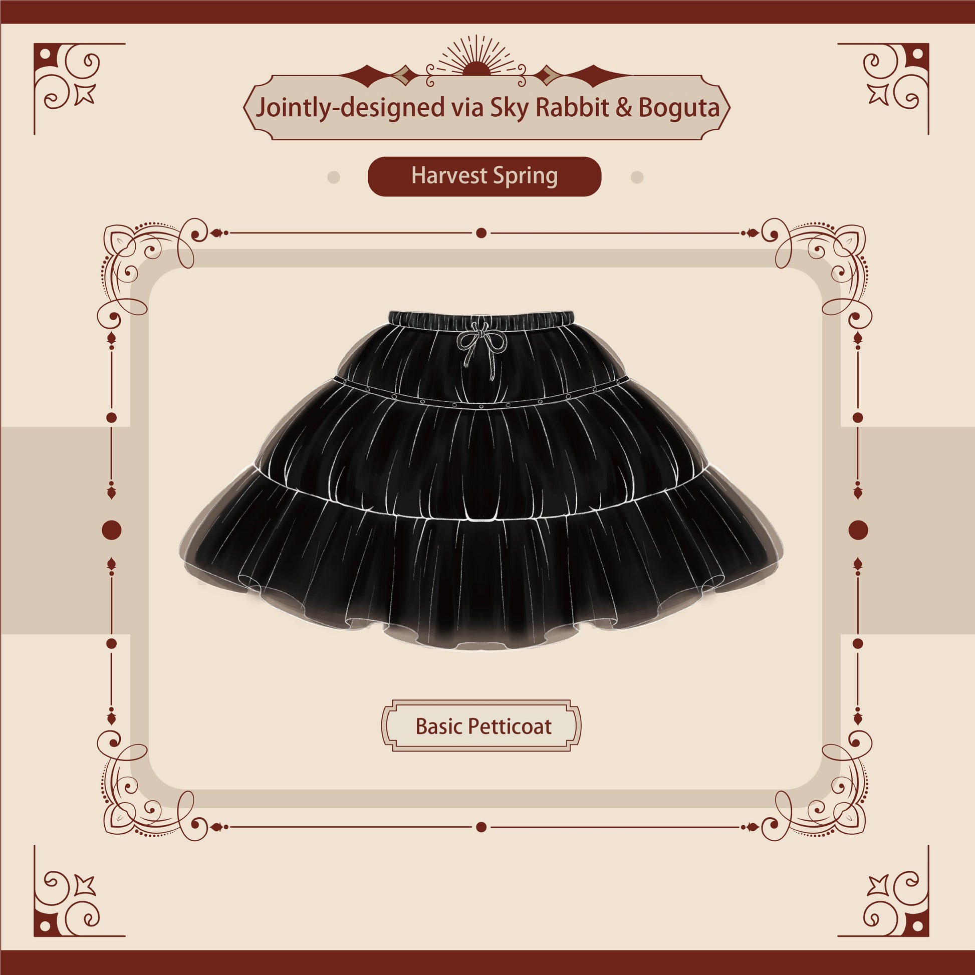 Sky Rabbit - Harvest Spring - 35cm/45cm Basic Lolita Petticoat