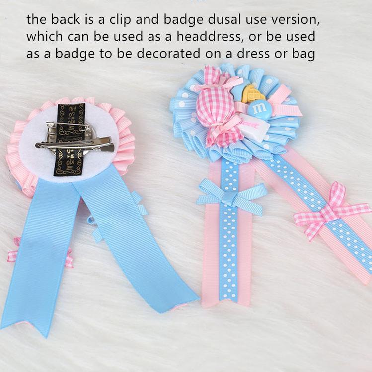 Manmeng - Pink and Blue Sweet Lolita Bow Headwear