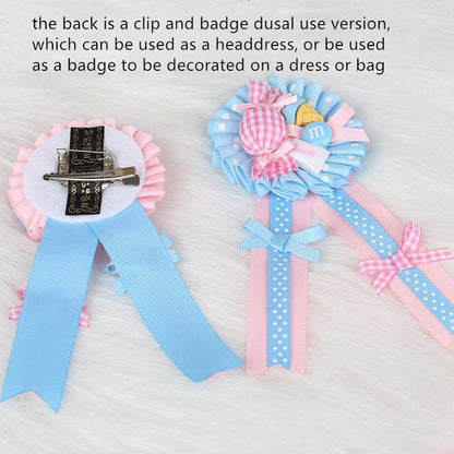 Manmeng - Pink and Blue Sweet Lolita Bow Headwear