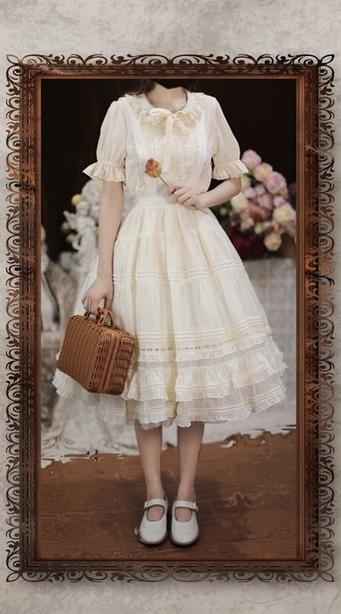 Tiny Garden - Swallowtail Butterfly - Elegant Lolita Bow Tie Blouse