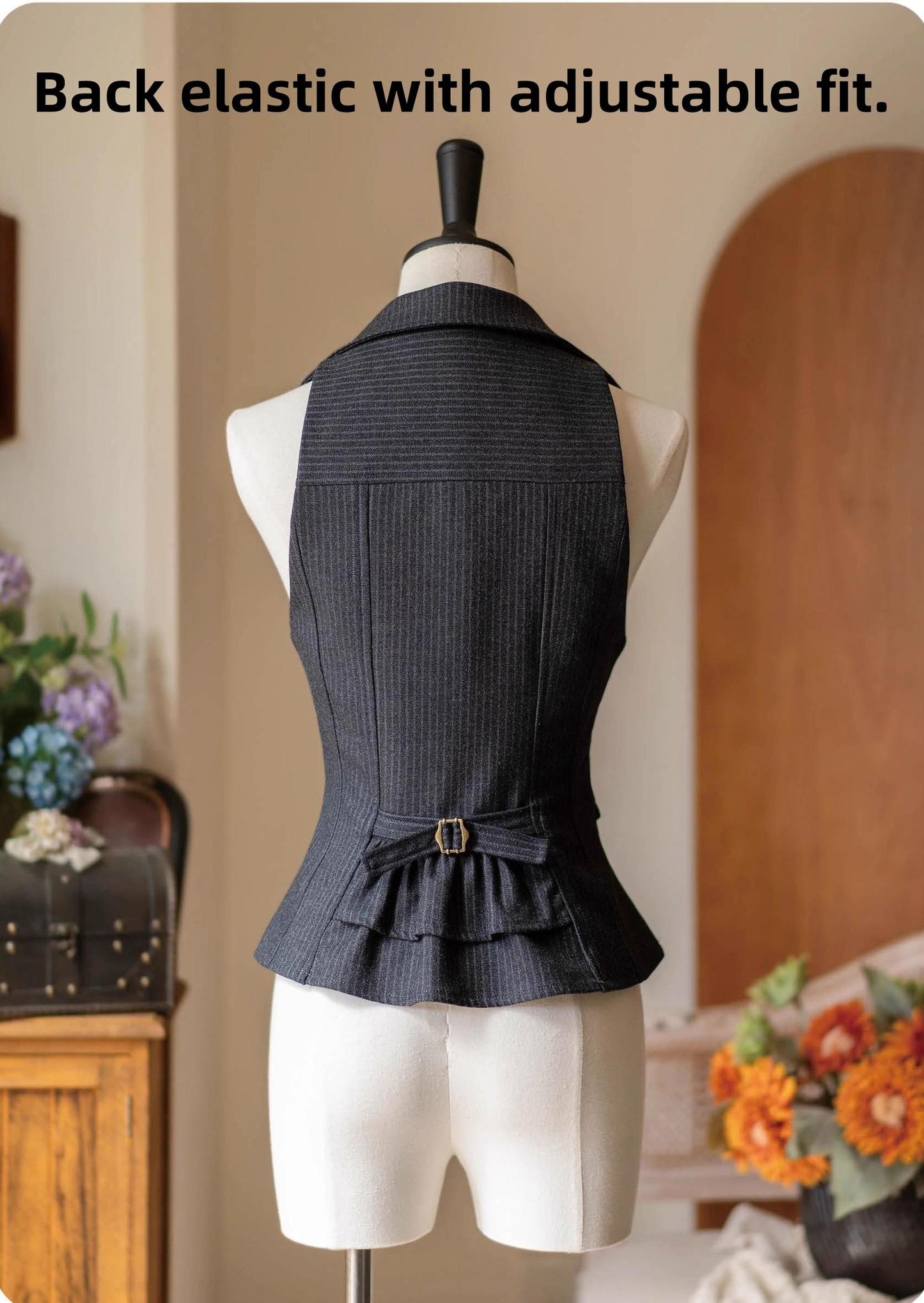 Forest Wardrobe - Forest Contract - Classic Lolita Striped Vest, Elastic Waist