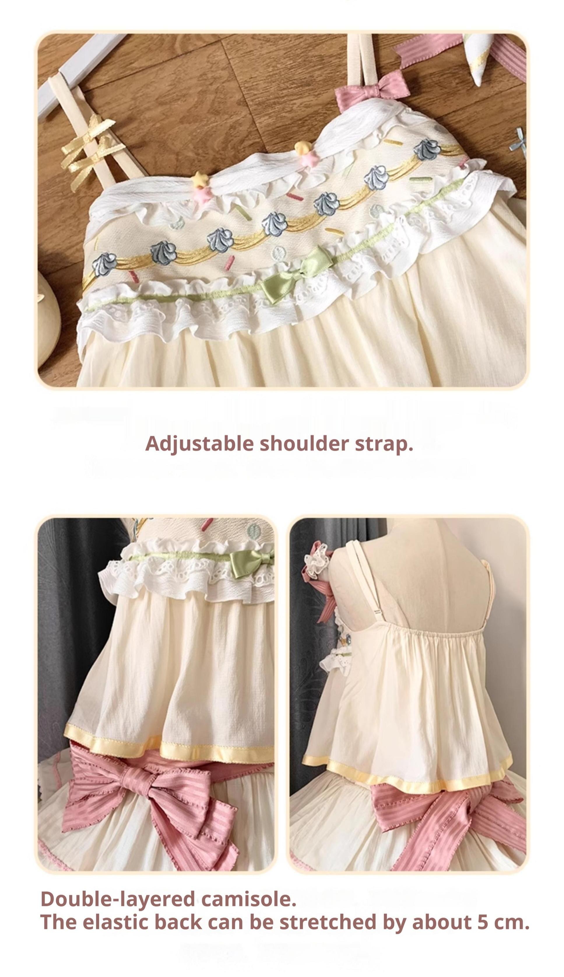 Mewroco - Decorative Cake - Sweet Lolita JSK Camisole Jumper Dress