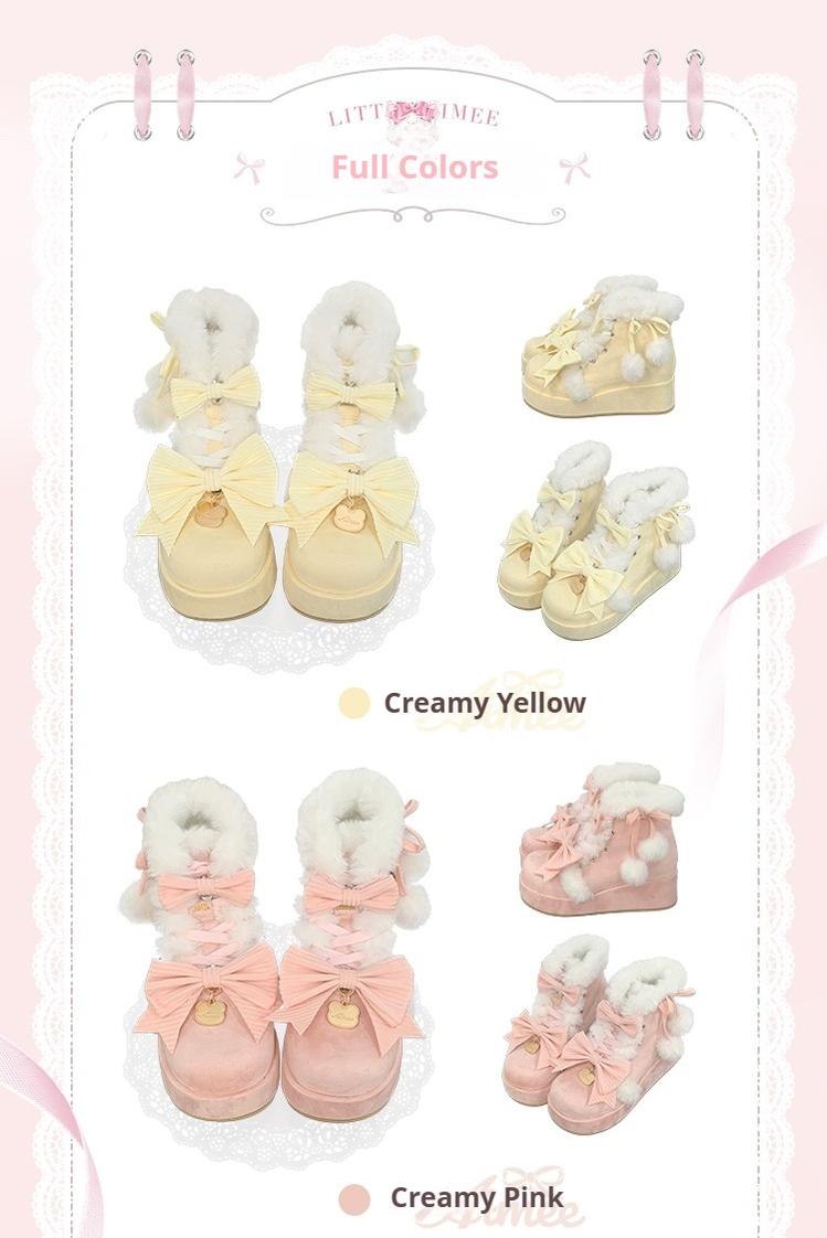 Aimee - Warm - Winter Sweet Lolita Snow Boots Thick Sole Fleece Shoes