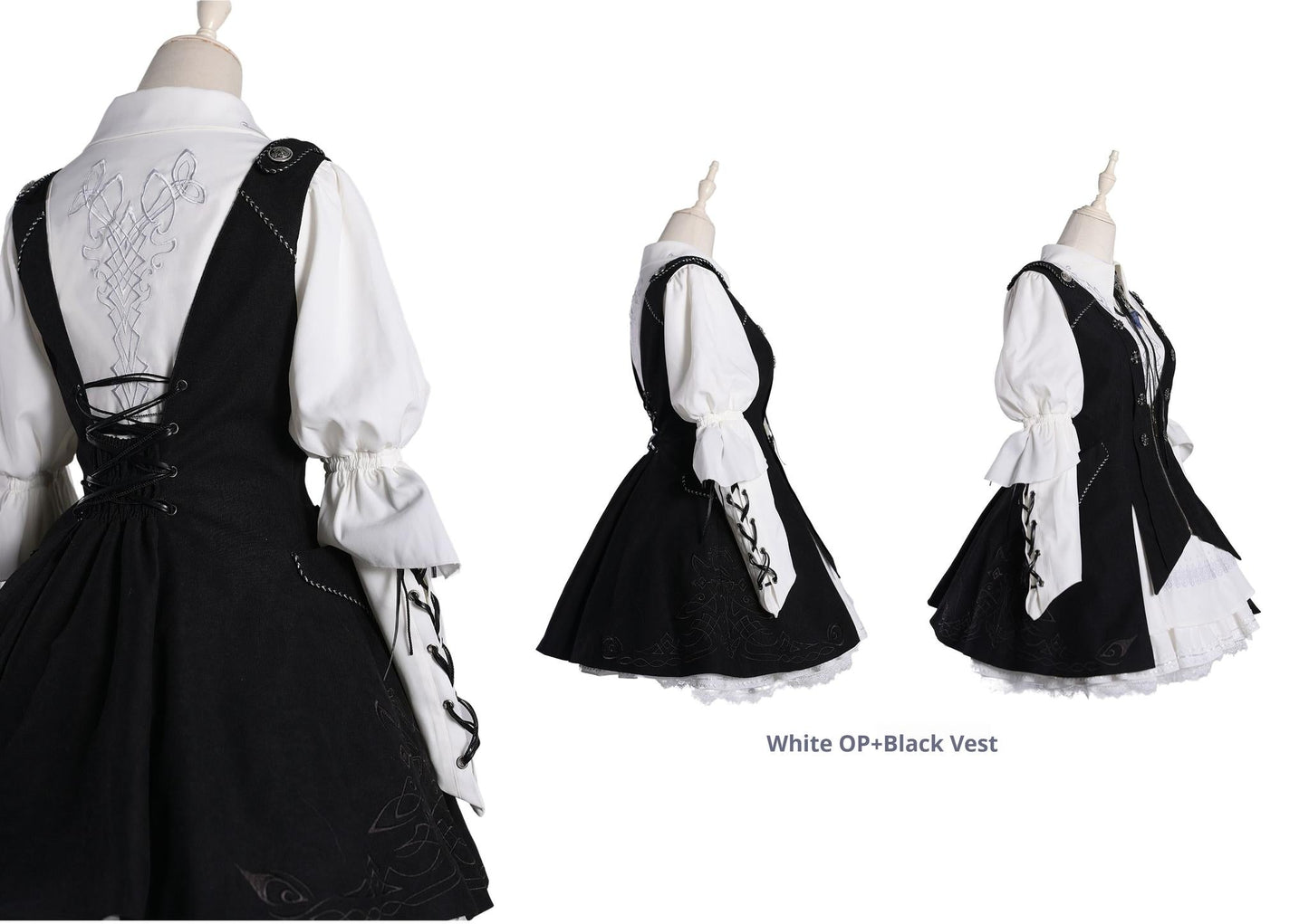 Wuyuzhe - Dragoon Knight 1.0 Version - Western Fantansy Style Suit Embroidery Dress Set Double-Sided Vest