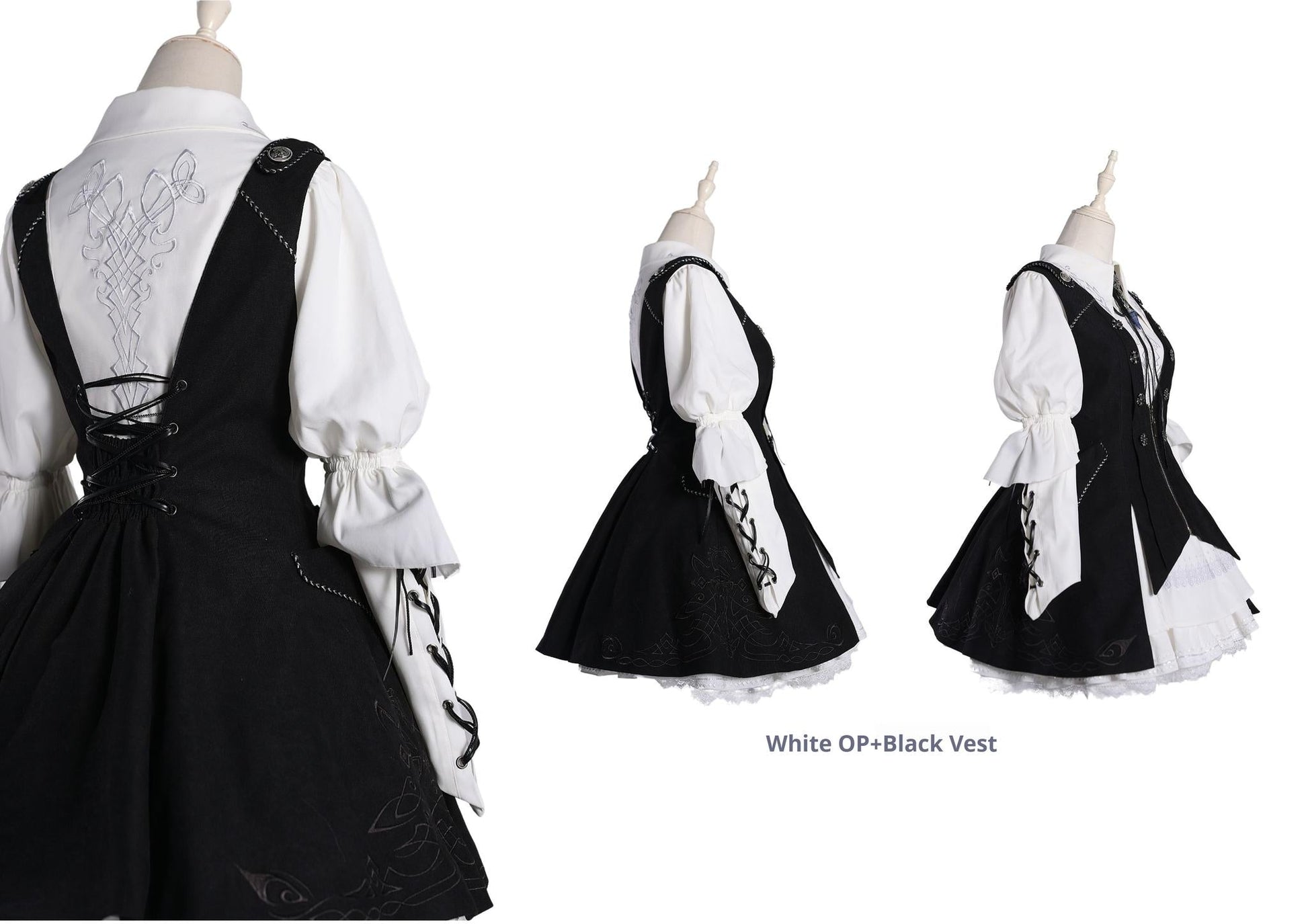 Wuyuzhe - Dragoon Knight 1.0 Version - Western Fantansy Style Suit Embroidery Dress Set Double-Sided Vest
