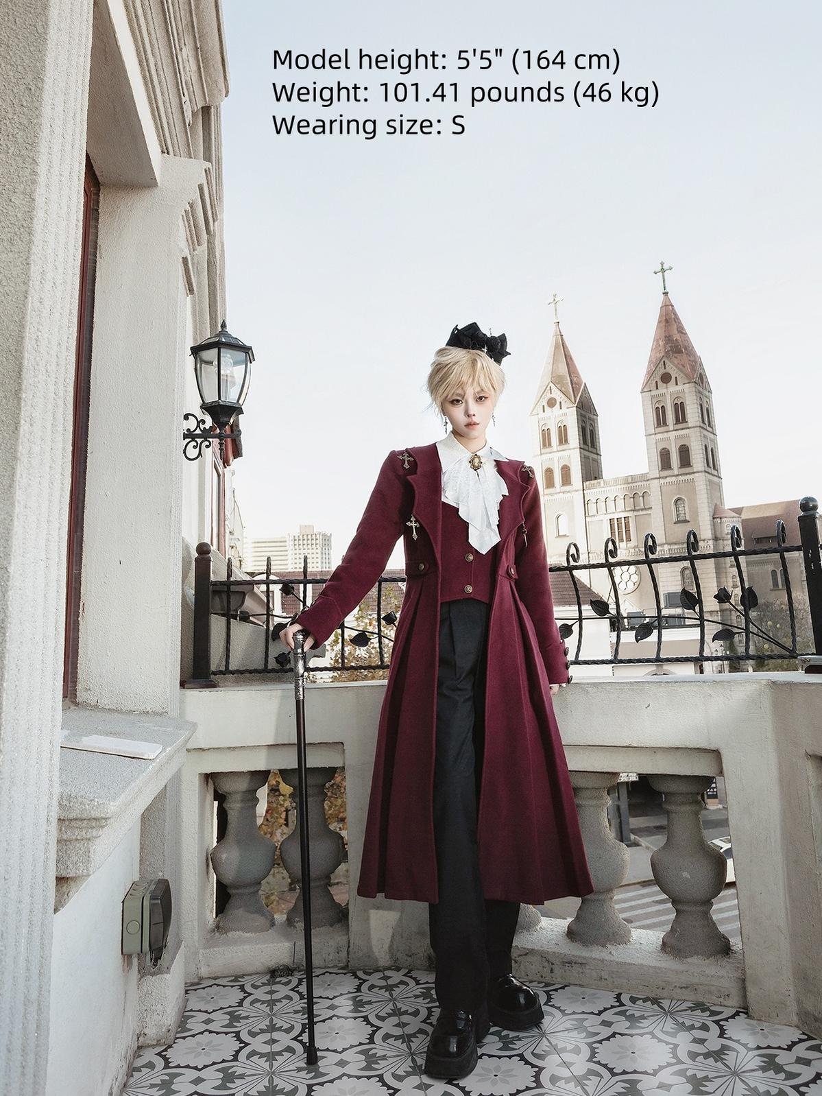 Cornfield Lolita - The Legend of Dracula - Gothic Ouji Lolita Winter Coat Set