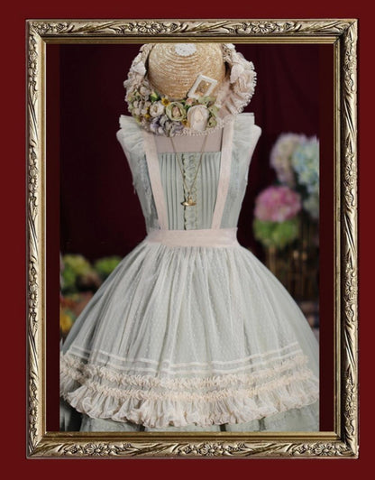 Tiny Garden - Nocturne Reminiscence - Elegant Lolita JSK Dress Multi-Wear Apron Dress Set