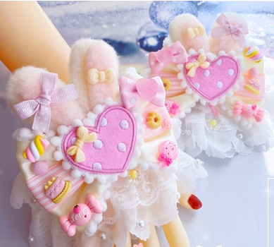 Sweetheart Endless - Sweet Lolita Lace Rabbit Ears Cuffs Multicolor