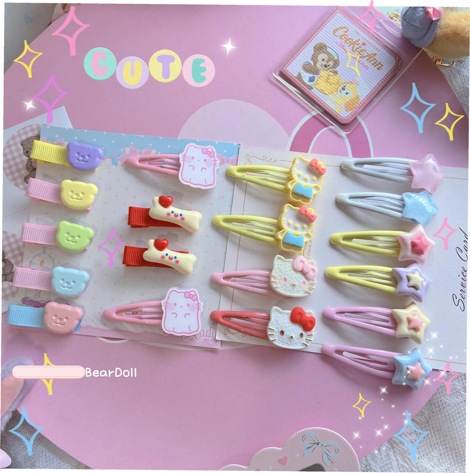 Bear Doll - Kawaii Lolita Hair Pin Adult Children Hello Kitty Hair Clip