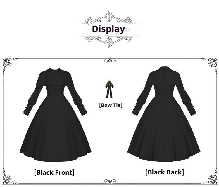 With PUJI - 13th Night - Gothic Lolita OP Dress with Built-in Cape
