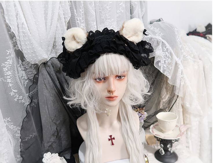 Pippi Palace - Lolita Curly Wig White Braid Wig