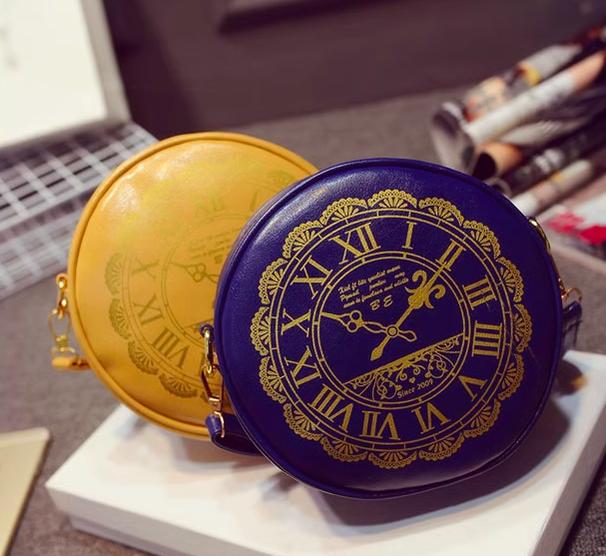 Kira - Alice Clock - Kawaii Lolita Shoulder Bag Round Lolita Crossbody Bag