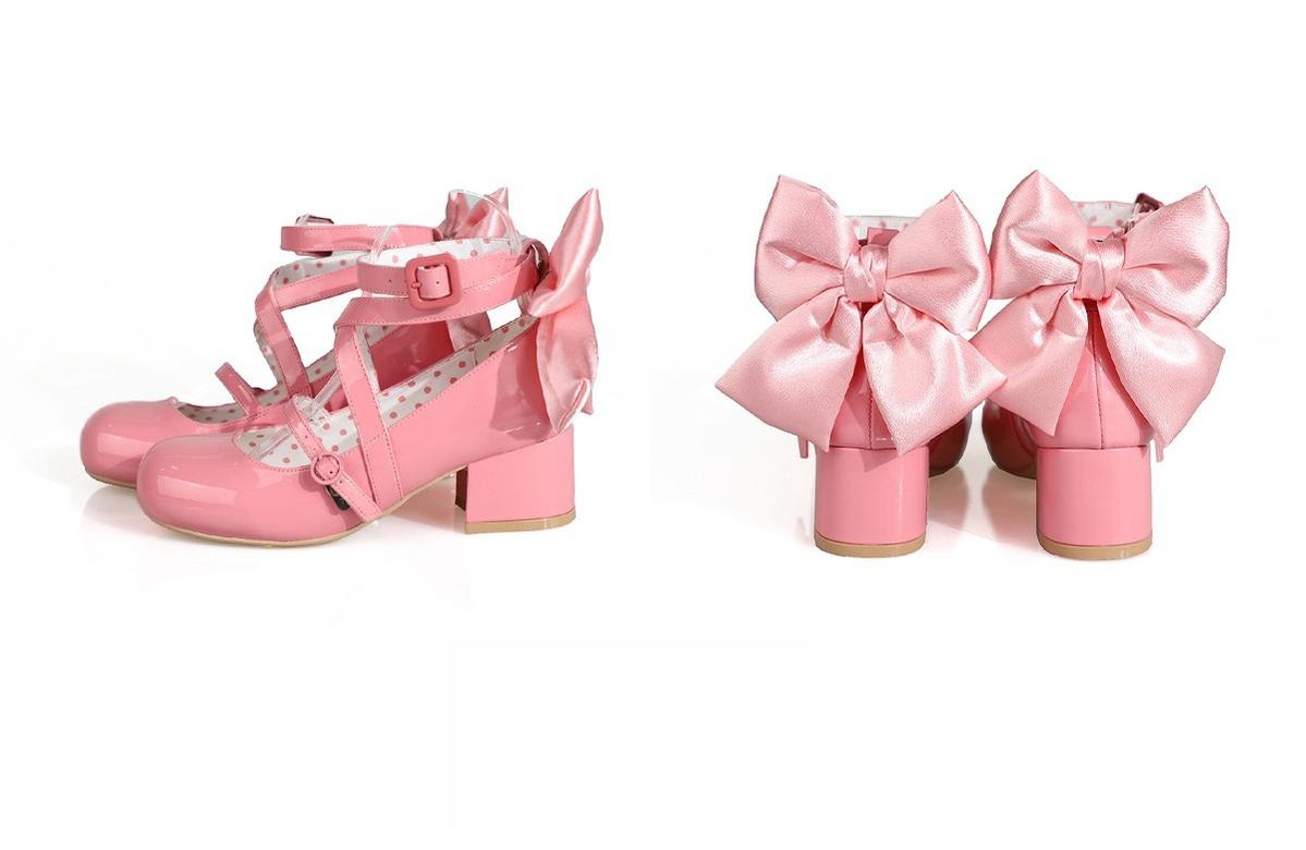 MODO - Follow in the Moonlight - Sweet Lolita Round Toe Shoes with Large Bow