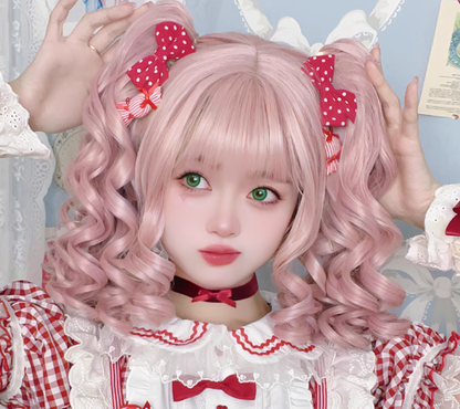 RainbowMe - Sweet Lolita Wig Long Curly Ponytail Multicolor