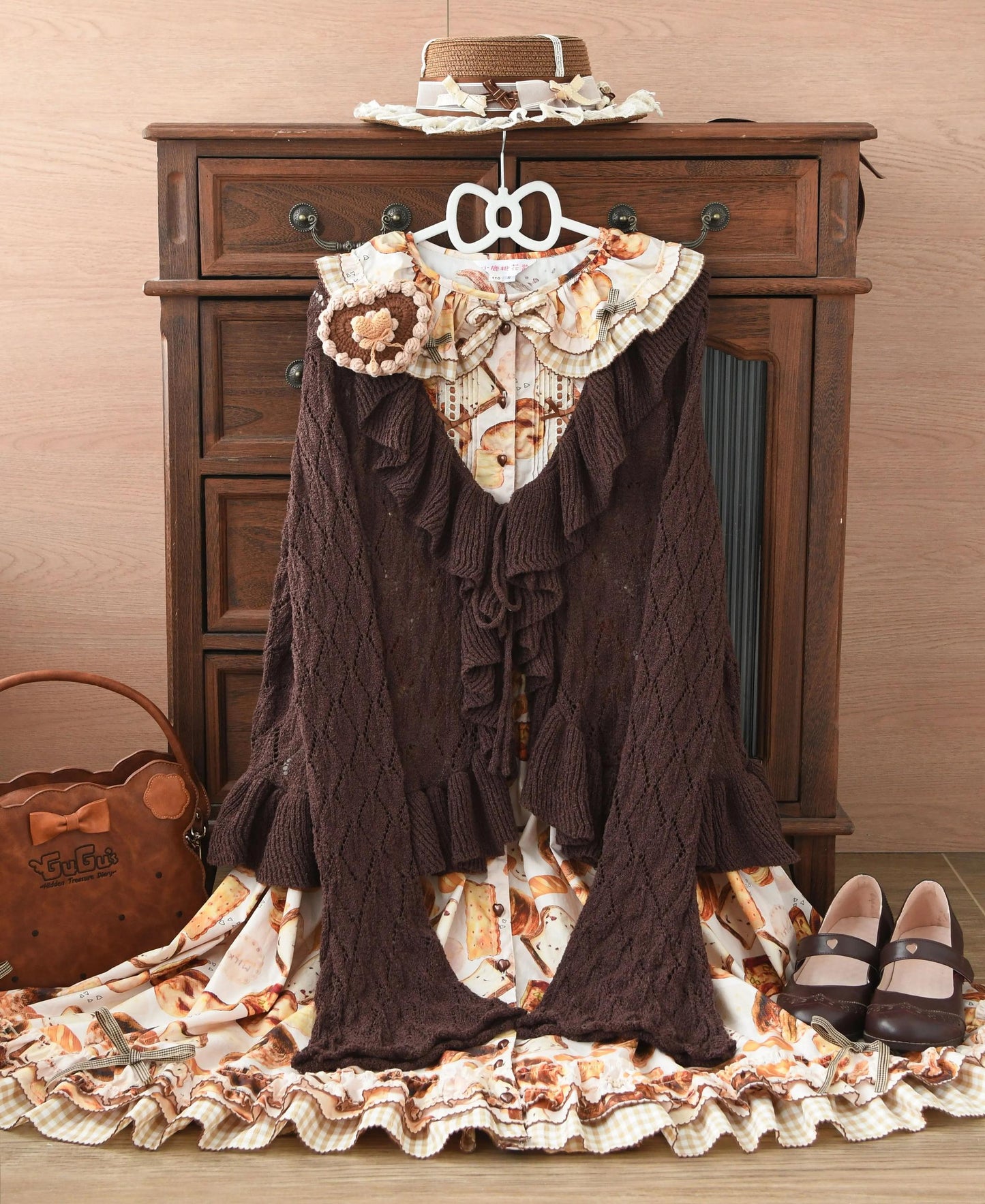 MIST - Sunset Bouquet - Elegant Lolita Cardigan, Flounce Hem