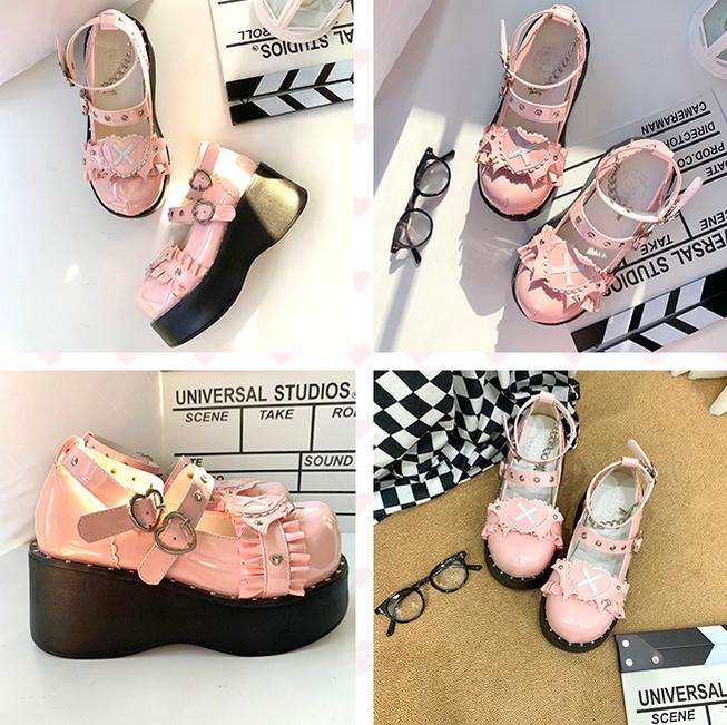 Beauty Bunny - Sweet Academy - Gothic Lolita Shoes Thick Sole Y2K Lolita Shoes
