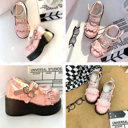 Beauty Bunny - Sweet Academy - Gothic Lolita Shoes Thick Sole Y2K Lolita Shoes