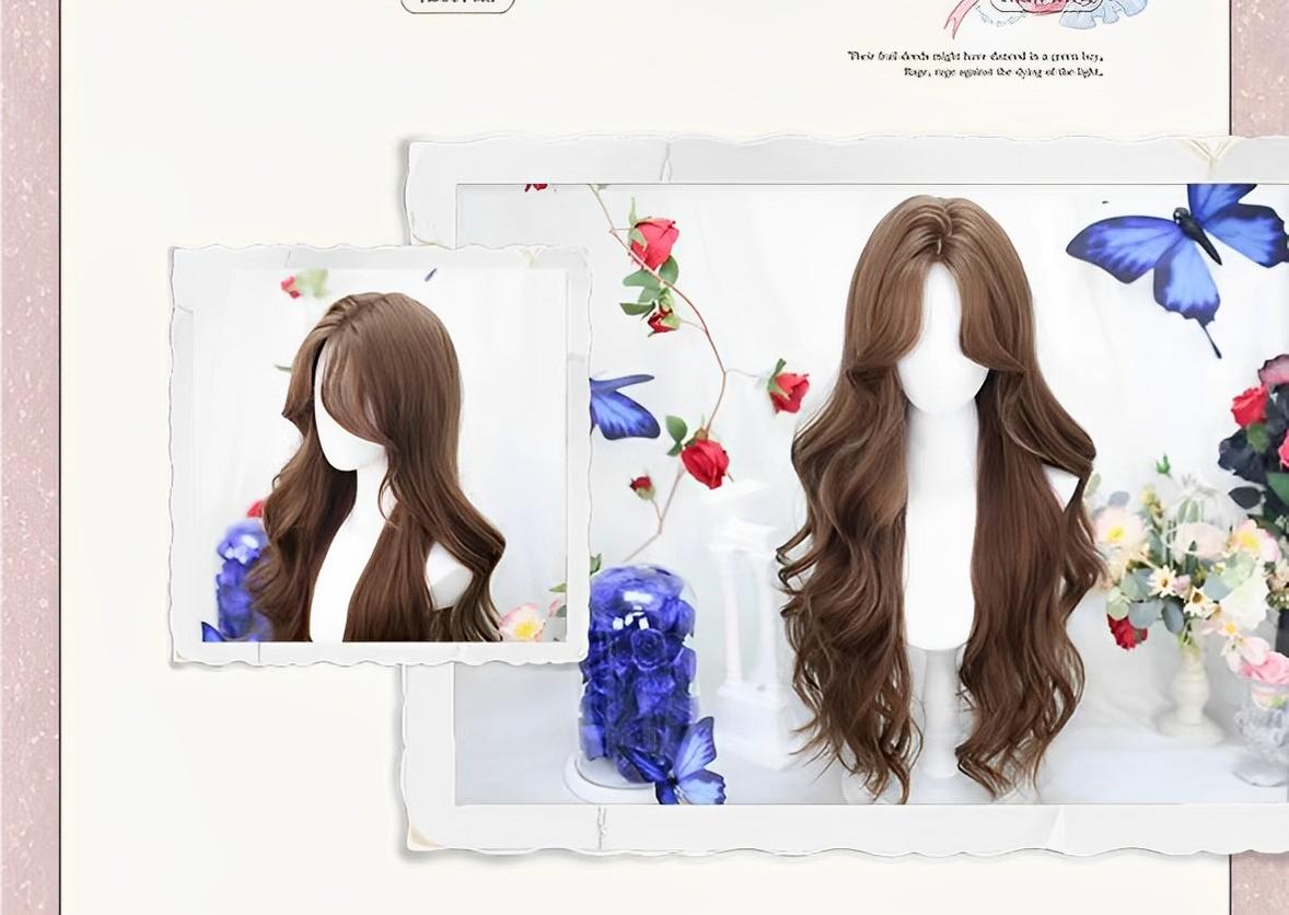 Dalao Home - Shan Li - Daily Lolita Wigs Honey Brown Long Curly Hair