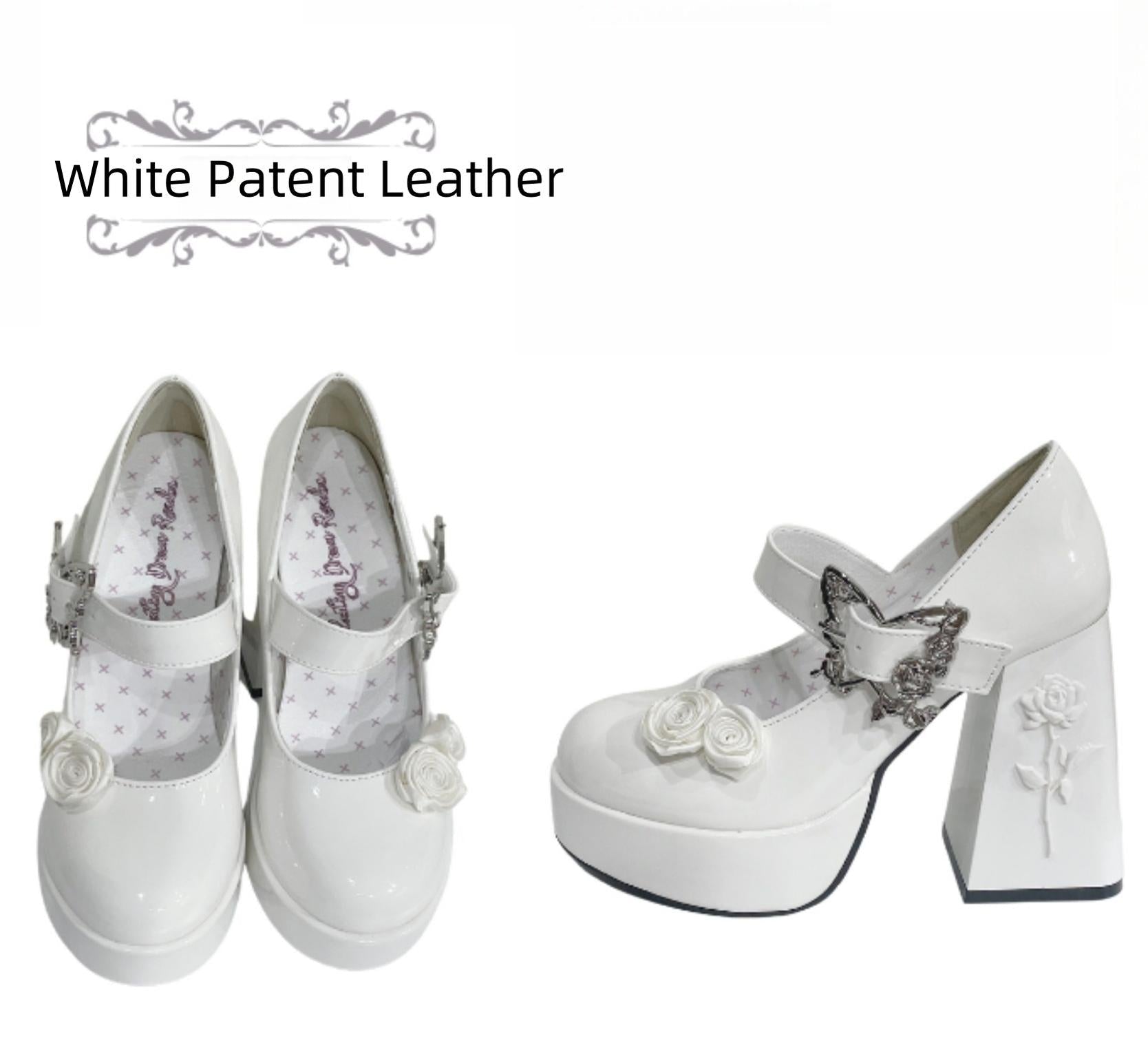 Dreamland - Cyclic Wonders - Elegant Lolita High Platform Shoes with Butterfly and Rose Details