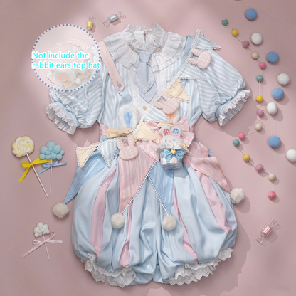 Forest Fluorescent Carps - Ouji Lolita Suit Circus Prince Shorts and OP Dress