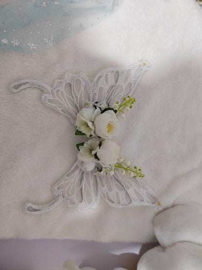 Tang Tang Craft - Gothic Lolita Black Lace Wing Hairclips