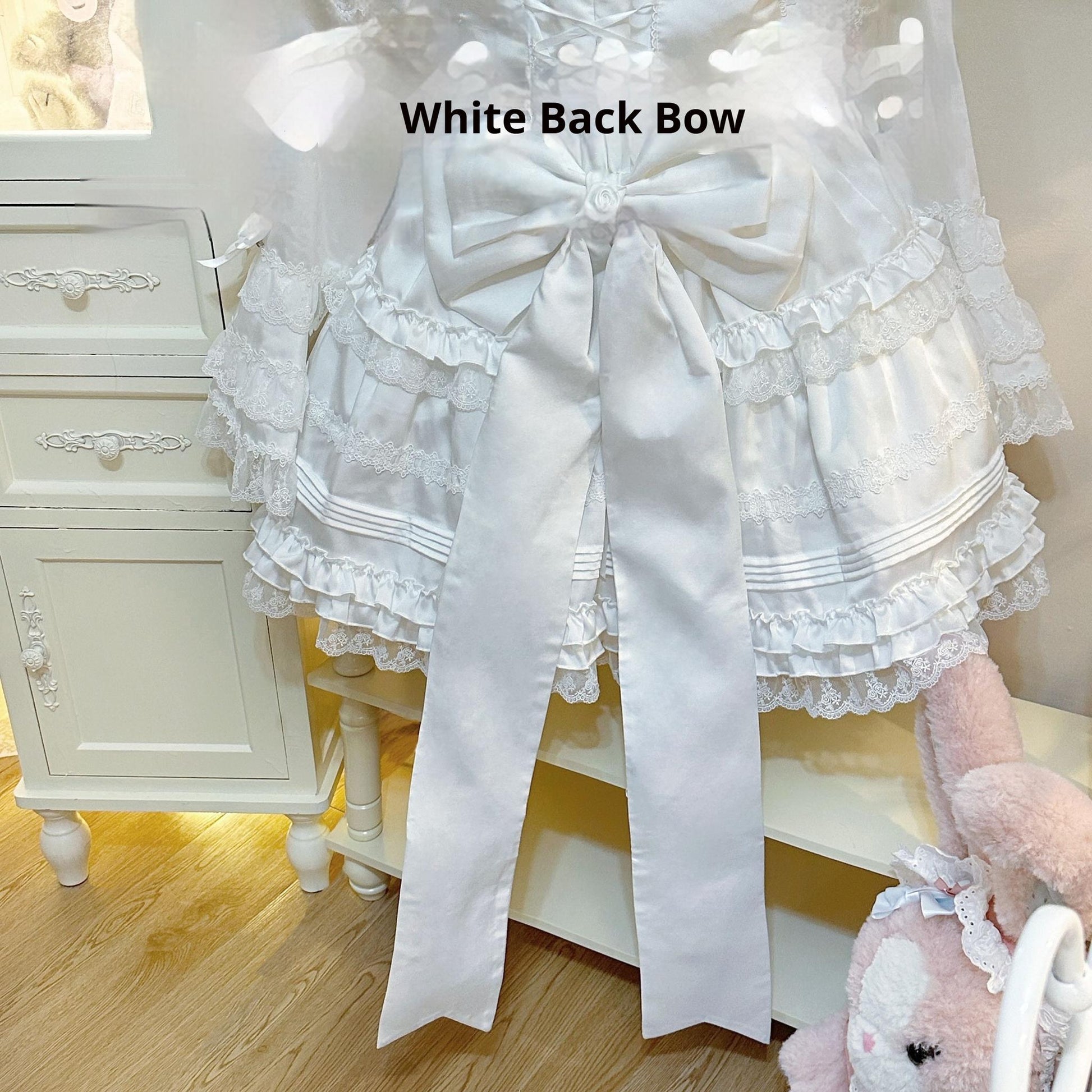 Uncle's Workshop - Stacked - Lolita Accessory Set Hairband Bow Trailing Brooch Choker