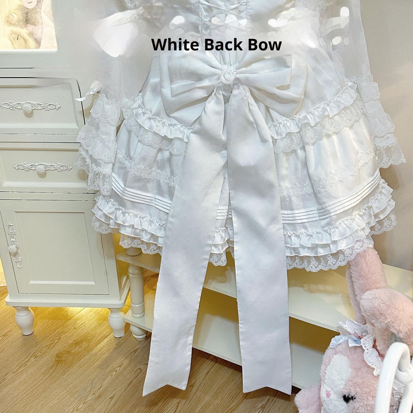 Uncle's Workshop - Stacked - Lolita Accessory Set Hairband Bow Trailing Brooch Choker