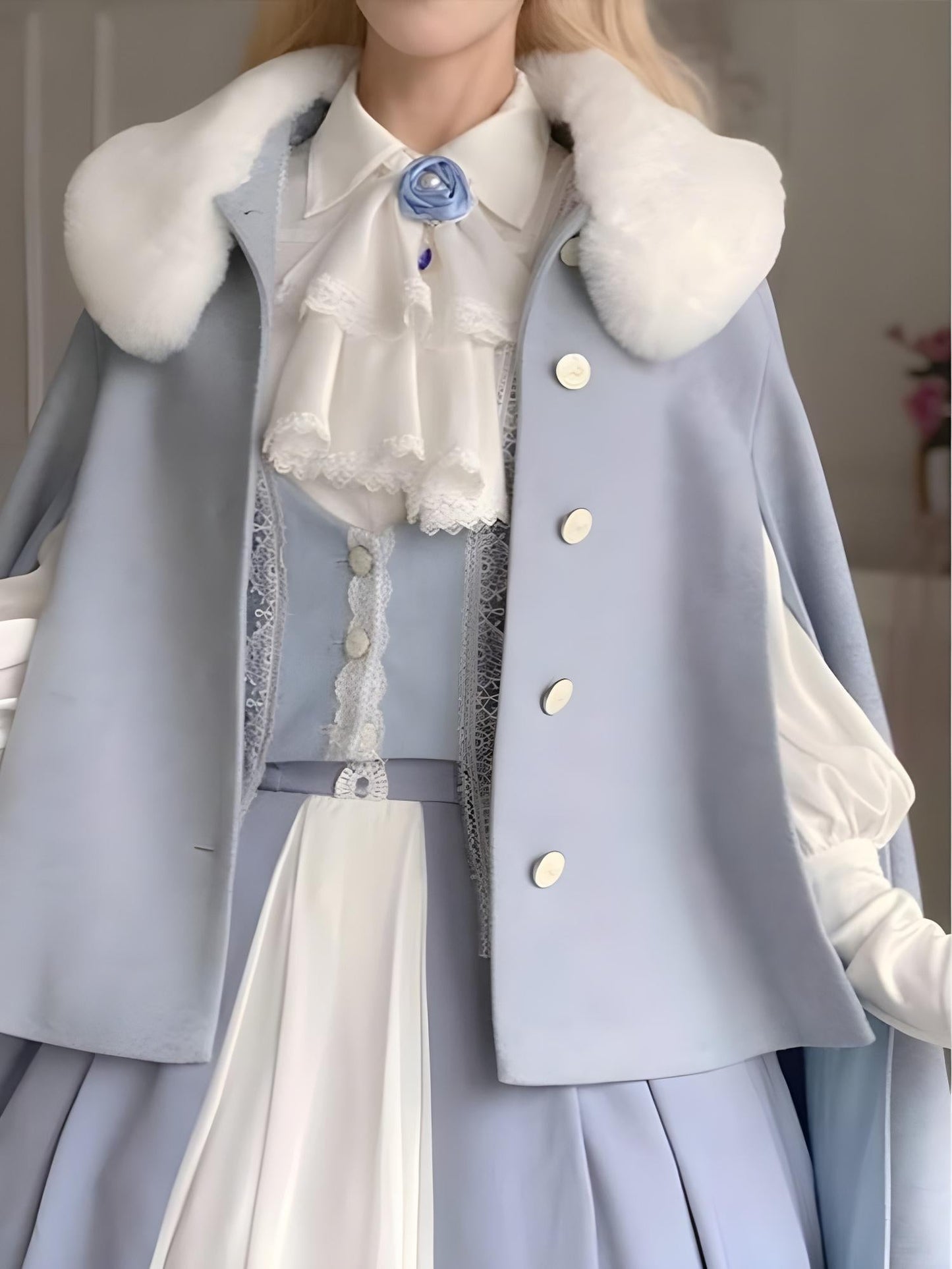 Polyhymnia - Miss Leisha - Classic Lolita Skirt Set Elegant Winter Cape