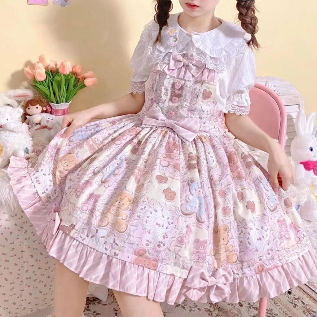 Akiyama Future Studio - Kawaii Little Bear Lolita Salopette Daily Lolita JSK