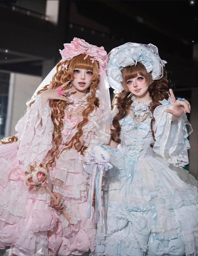 Mengfuzi - Gem Princess - Wedding Sweet Lolita JSK Dress Suit, Side Zipper