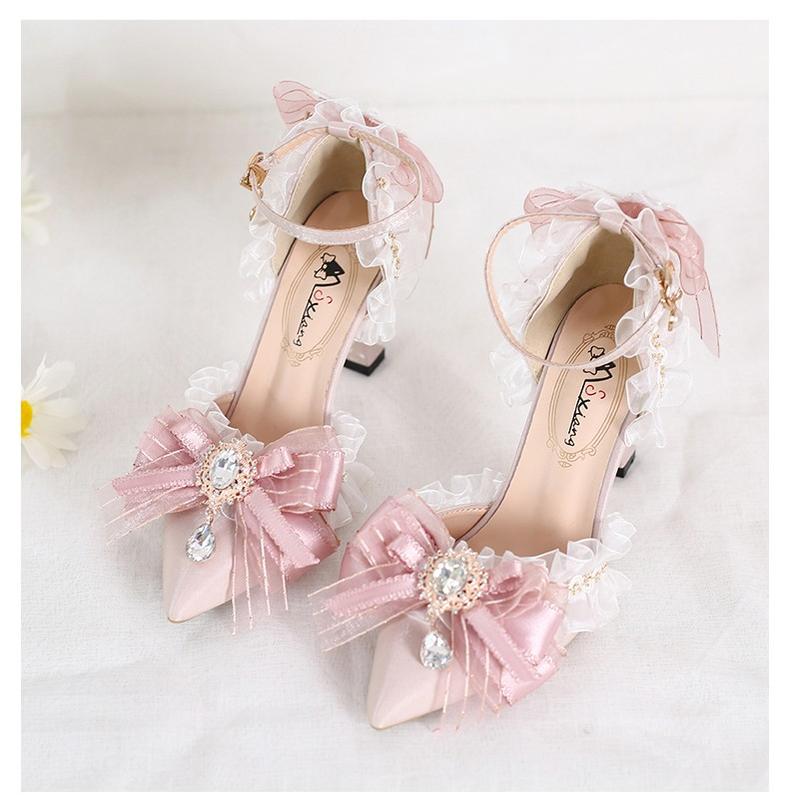 Xiaogui - Wedding Lolita Pointed Toe High Heels Shoes