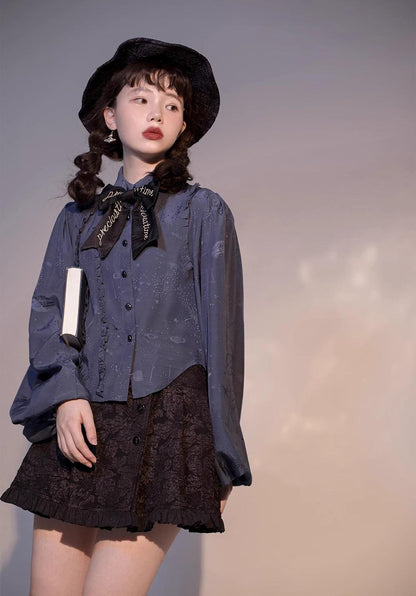 ZJstory - Starry for You - Vintage Lolita Shirt American Retro Style Blouse