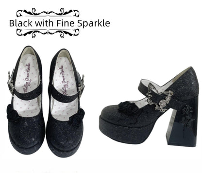 Dreamland - Cyclic Wonders - Elegant Lolita High Platform Shoes with Butterfly and Rose Details