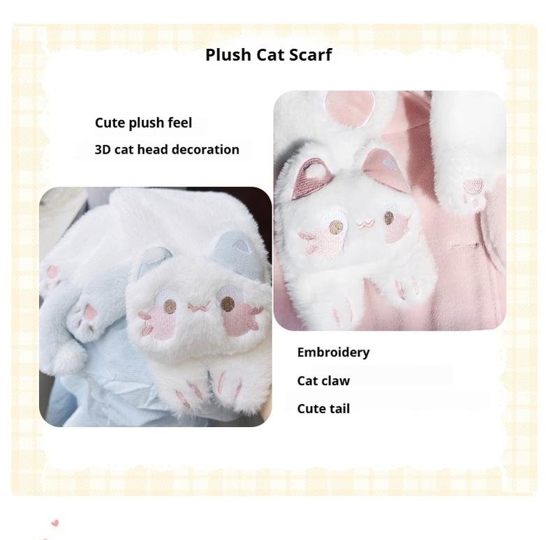 ZhiJinYuan - Calico Cat - Kawaii Lolita Plush Coat Lovely Warm Winter Coat