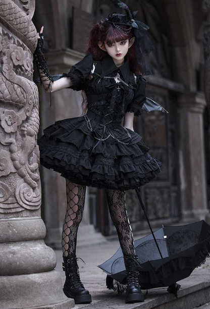 OCELOT - Contract Cross - Gothic Sweet Lolita Short Dress