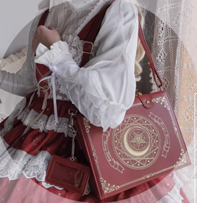 Morning Glory - The Star-Moon Grimoire - Sweet Lolita Crossbody Clamshell bag