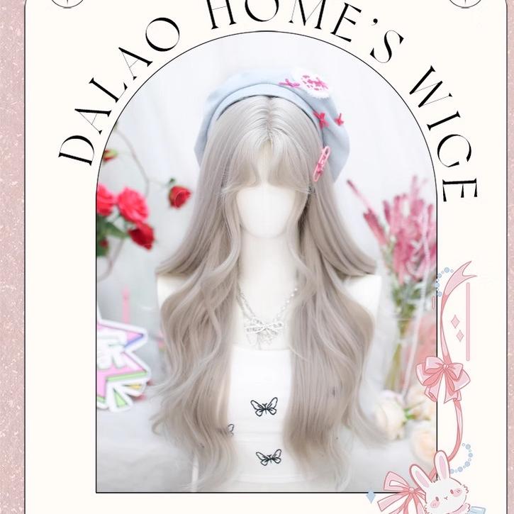 Dalao Home - Moon Sinking - Elegant Lolita Wigs Long Curly Griege Wigs