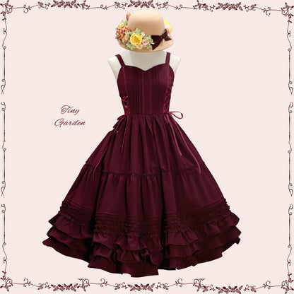 Tiny Garden - Garden Dance 2.0 - Elegant Lolita JSK Dress, Side Lace-Up