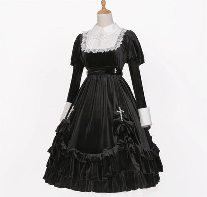 Sweet Date - Halloween Gothic Lolita OP Dress Princess Winter Dress