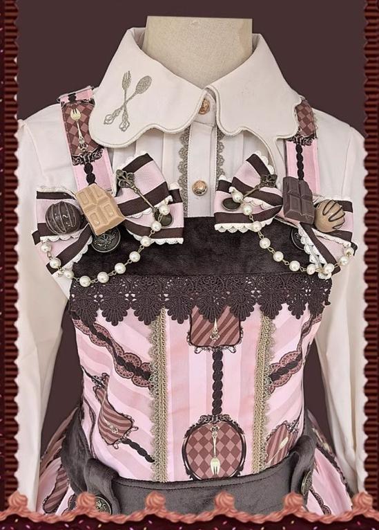 Infanta - Chocolate Carousel - Peter Pan Collar Old School Lolita Jumper Dress