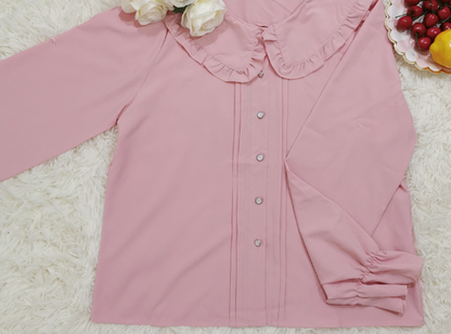 Niu Niu - Plus Size Lolita Blouse Long Sleeve Shirt